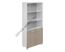 Шкаф книжный закрытый со стеклом Alba AL-2.2+4.0+4.3+фурнитура на Office-mebel.ru