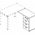 Тумба приставная 4-х ящичная с замком А4 9224 на Office-mebel.ru 1