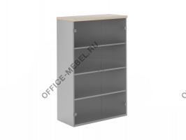 Шкаф h140 со стеклянными дверями FLS321/R2.L на Office-mebel.ru