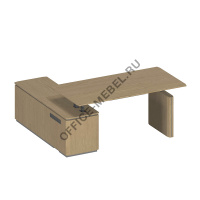 Стол руководителя на электроприводе на опорной тумбе , без экрана ИН 135 ГР на Office-mebel.ru