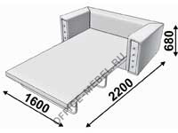 Мягкая мебель для офиса Диван-кровать двойной Блеквуд (спальное место 1000 х 1900) на Office-mebel.ru