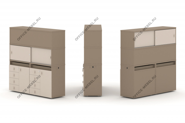Набор №6. Тумба двойная с надставкой высокой ES.NB.2V-6 на Office-mebel.ru