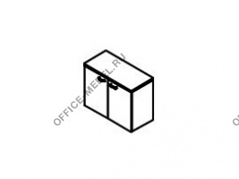 Шкаф с деревянными дверьми FLS327 на Office-mebel.ru