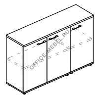 Шкаф низкий комбинированный закрытый (топ ДСП) МР 9454 на Office-mebel.ru