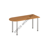 Стол письменный полукруглый на хромированных опорах ФР 2102 на Office-mebel.ru