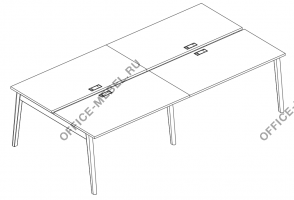 Рабочая станция (4х120) АЛ 9173-2 на Office-mebel.ru