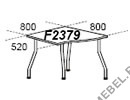 Приставка-стол фигурная (левый, изогнутые металлические ноги) Fansy F2380 на Office-mebel.ru