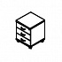 Тумба подкатная 3 ящика FLS207 на Office-mebel.ru 1