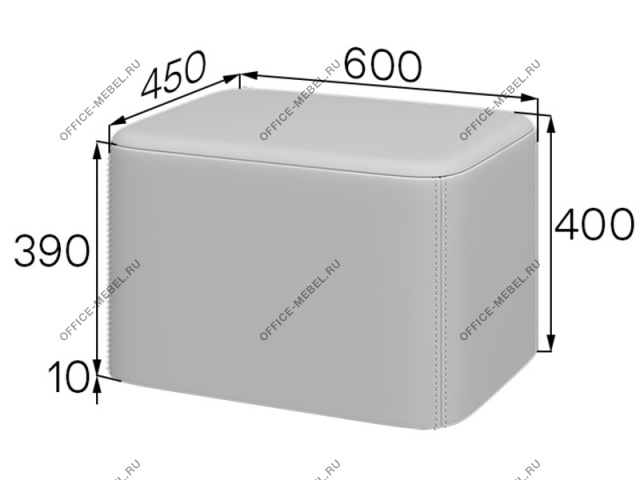 Мягкая мебель для офиса Пуф на регулируемой опоре БК-6040 на Office-mebel.ru