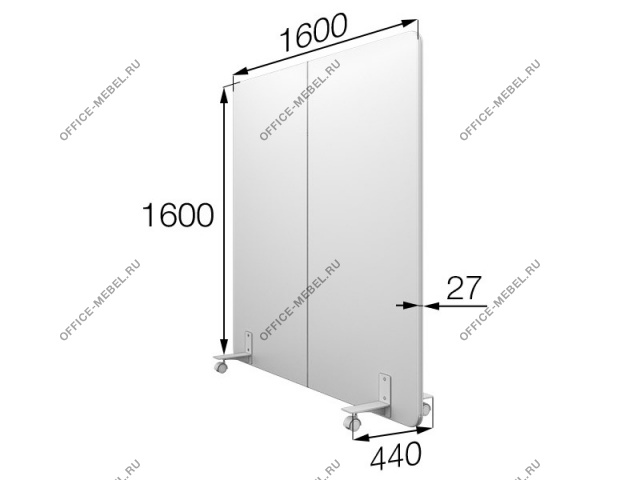 Перегородка на колесах, mv-160/160 на Office-mebel.ru