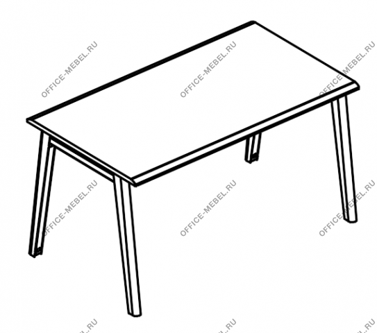 Стол письменный на ножках МТ (2 скоса) МР Б1Б 025.01 на Office-mebel.ru