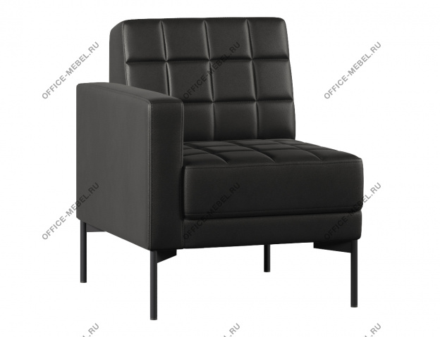 Мягкая мебель для офиса Секция с подлокотником одноместная л/п CHAIRMAN ЭЛИФ на Office-mebel.ru
