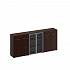 Шкаф комбинированный средний(закрытый - стекло - закрытый) МЕ 338 на Office-mebel.ru 1
