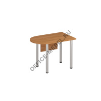 Стол полукруглый опоры хром МХ с экраном ДСП ФР 2114 на Office-mebel.ru