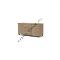 Тумба сервисная мобильная (3 ящика + 2 отделения с дверьми) Kv-31 на Office-mebel.ru