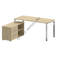 Стол рабочий руководителя с опорной тумбой л\п БГ.СРТ-4.7  на Office-mebel.ru