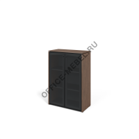 Шкаф для документов со стеклом средний Апекс 152H004_OM1B  на Office-mebel.ru