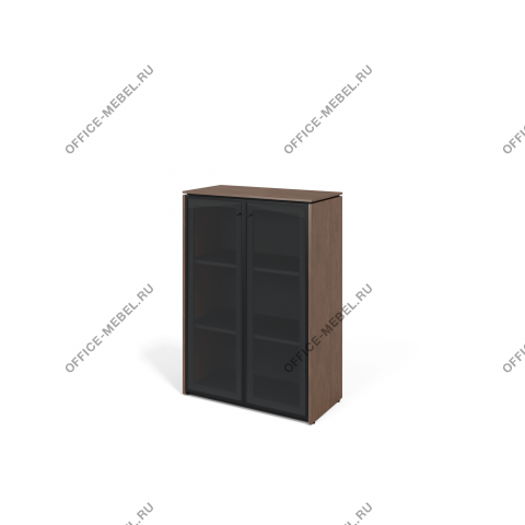 Шкаф для документов со стеклом средний Апекс 152H004_OM1B  на Office-mebel.ru
