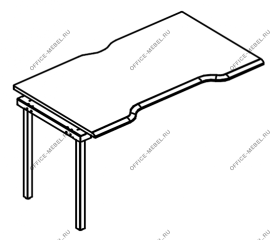 Секция станции Симметрия на каркасе МТ 1 скос МР Б1 025.04-1 на Office-mebel.ru