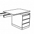 Обратный стол с балкой для электрификации с 3 выдвижными ящиками PA1106B3 на Office-mebel.ru 1