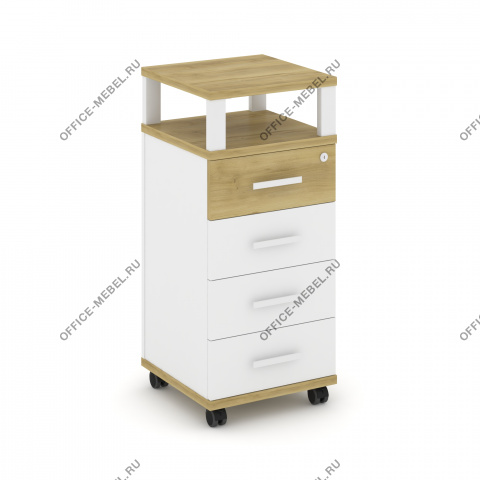 Тумба мобильная 4 ящика. С надставкой. CN.TUM-006 на Office-mebel.ru