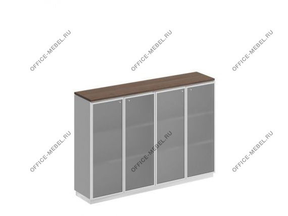 Шкаф для документов средний со стеклянными дверьми в рамке СИ 321 на Office-mebel.ru
