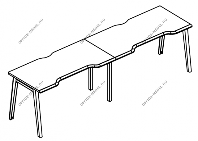 Рабочая станция Симметрия опоры МТ 1 скос МР Б1Б 013.04-2 на Office-mebel.ru