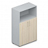Шкаф для документов (2 двери+ниша, 2 полки, ручки - хром) EMMS568 на Office-mebel.ru 1