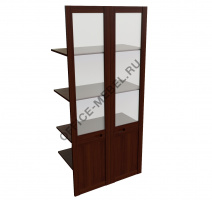 Наполнение двустворчатого шкафа для бумаг со стеклом 22551 на Office-mebel.ru