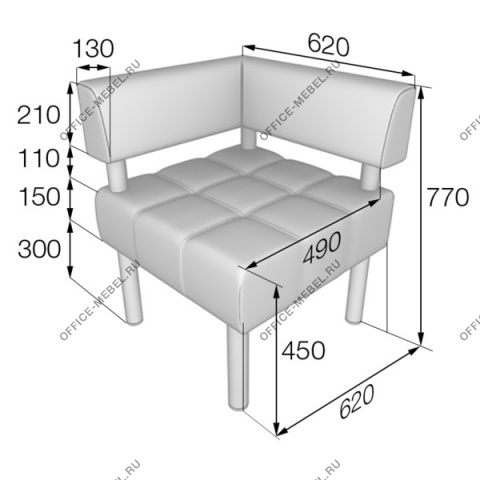 Мягкая мебель для офиса Секция угловая Bu1-1 на Office-mebel.ru