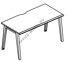 Стол рабочий с опорами МТ (1 скос) МР Б1Б 026.02 на Office-mebel.ru
