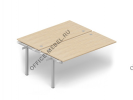 Cтол BENCH (приставной элемент, центральная опора) на 2 рабочих места PB2TP168 на Office-mebel.ru