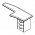 Брифинг-приставка боковая с тумбой DB 1880(L/R) на Office-mebel.ru 1