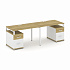 Рабочая станция на 2 места с двумя опорными тумбами CN.ORS-321 A/B/W на Office-mebel.ru 1