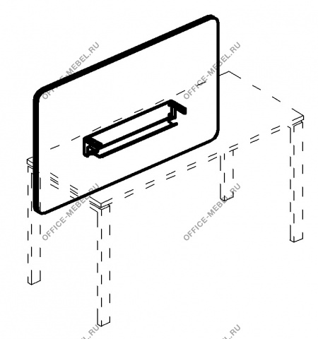 Экран настольный для стола 120 фронтальный тканевый А4 А 856 на Office-mebel.ru