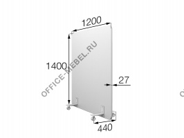 Перегородка на колесах 120/140 mv-120/140 на Office-mebel.ru