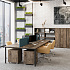 Дверь стеклянная тонированная в алюминиевом профиле V-014 на Office-mebel.ru 3