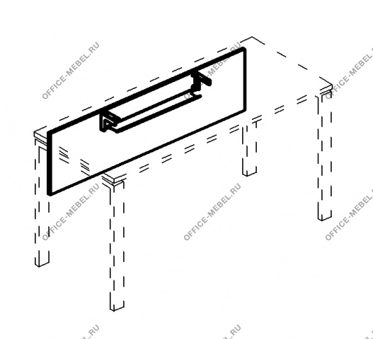Экран стола 120 с кабель-каналом А4 Б 841  на Office-mebel.ru