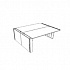 Двойной стол с боковым пьедесталом DK126BIT на Office-mebel.ru 1