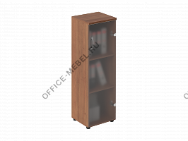 Шкаф узкий средний закрытый-стекло матовое 24/129.01пр на Office-mebel.ru