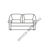 Мягкая мебель для офиса Диван-2 М.Д2.02.5 на Office-mebel.ru