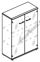 Шкаф средний двери стекло топ МДФ МР 9366 на Office-mebel.ru