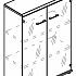 Шкаф средний двери стекло топ МДФ МР 9366 на Office-mebel.ru 1