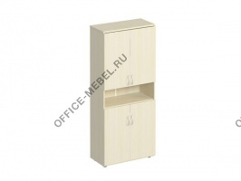 Шкаф для документов закрытый 4-дверный с нишей К 374 на Office-mebel.ru