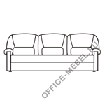 Мягкая мебель для офиса Диван-3 М.Д3.02.5 на Office-mebel.ru