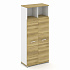 Шкаф две узкие секции, 5 ниш (Два фасада ЛДСП 4 ниши ), CN.STU-526 A на Office-mebel.ru 1