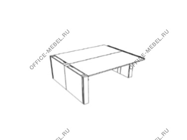 Двойной стол с боковым пьедесталом DK126BIC на Office-mebel.ru