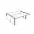 Двойной стол с боковым пьедесталом DK126BIC на Office-mebel.ru 1