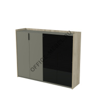 ШКАФ СРЕДНИЙ,  СО СТЕКЛОМ,  ДВУСОСТАВНЫЙ 15ШДC.1402				 на Office-mebel.ru