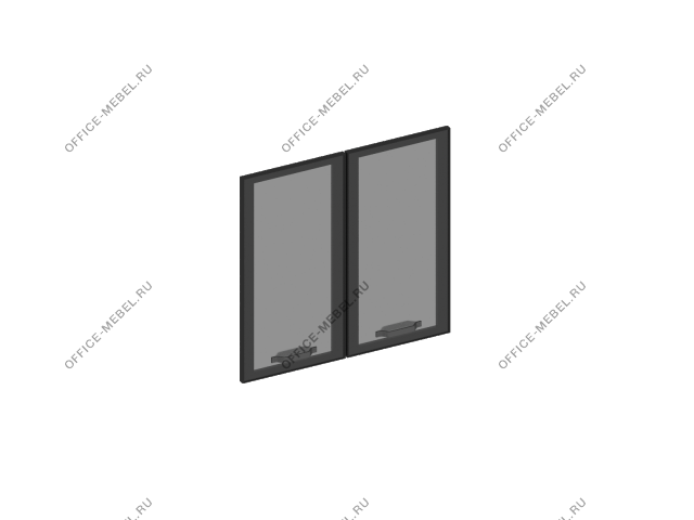 Двери стеклянные низкие (2 шт.) LFT608 на Office-mebel.ru